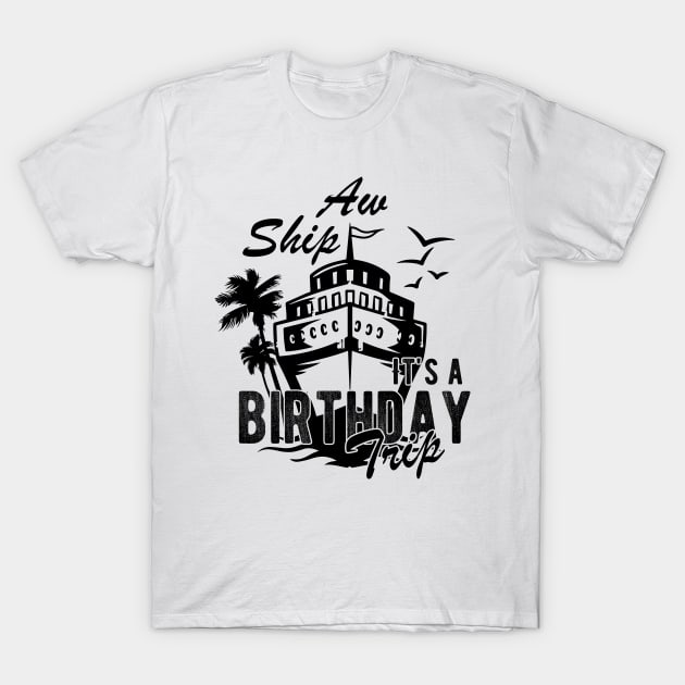 Aw Ship It's A Birthday Trip T-Shirt by chidadesign